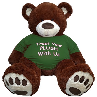 59" Stuffed Dark Brown Bear