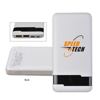 High Speed 10,000mAh Slim Power Bank w/ LCD display