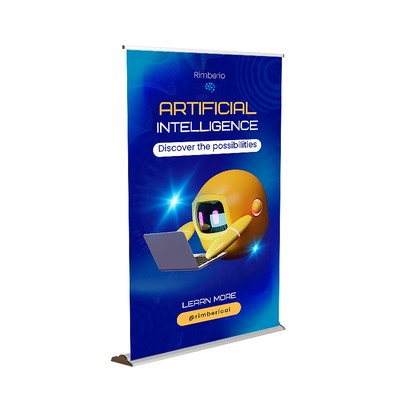 48"W x 80"H Monza™ Trak™ Retractable Banner Stand Kit, Vinyl