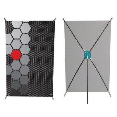 Mini Counter X Banner Stand w/ 9.5" x 15" Graphic