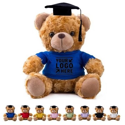 Plush Graduation Bear With Cap & T-Shirt