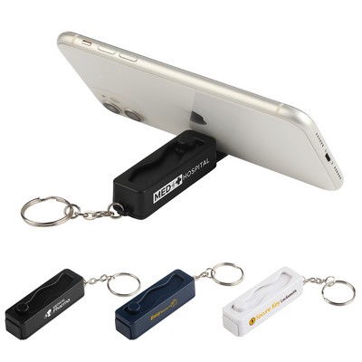 Contour Phone Stand Key Chain with Finger Fidget