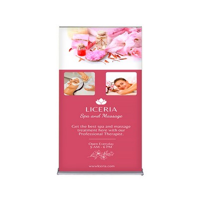 48"W x 80"H Monza™ Trak™ Retractable Banner Stand Kit, Premium Film